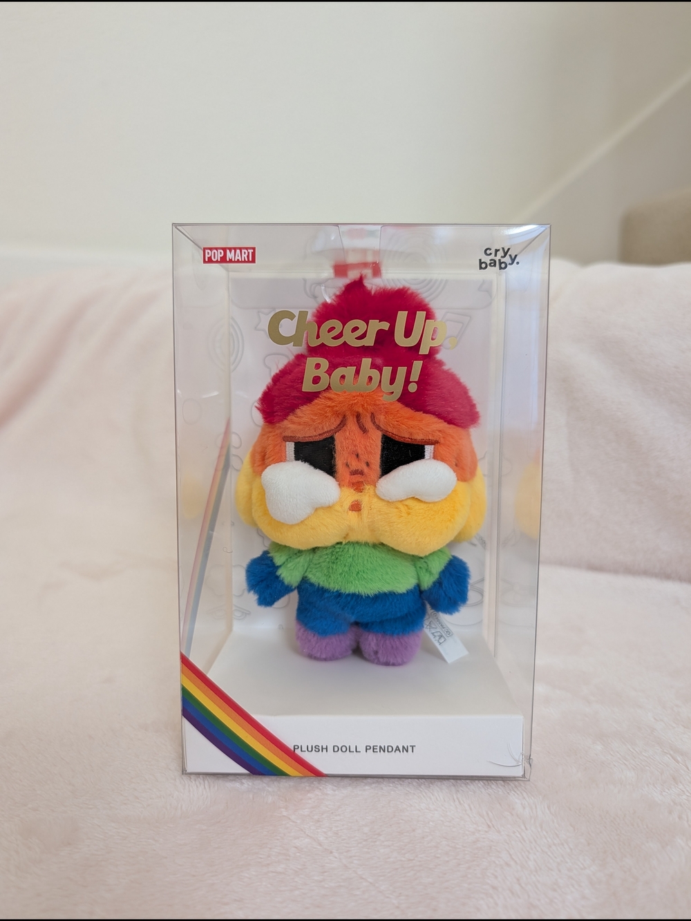 POP MART Cheer Up Baby! Rainbow Plush Doll Pendant